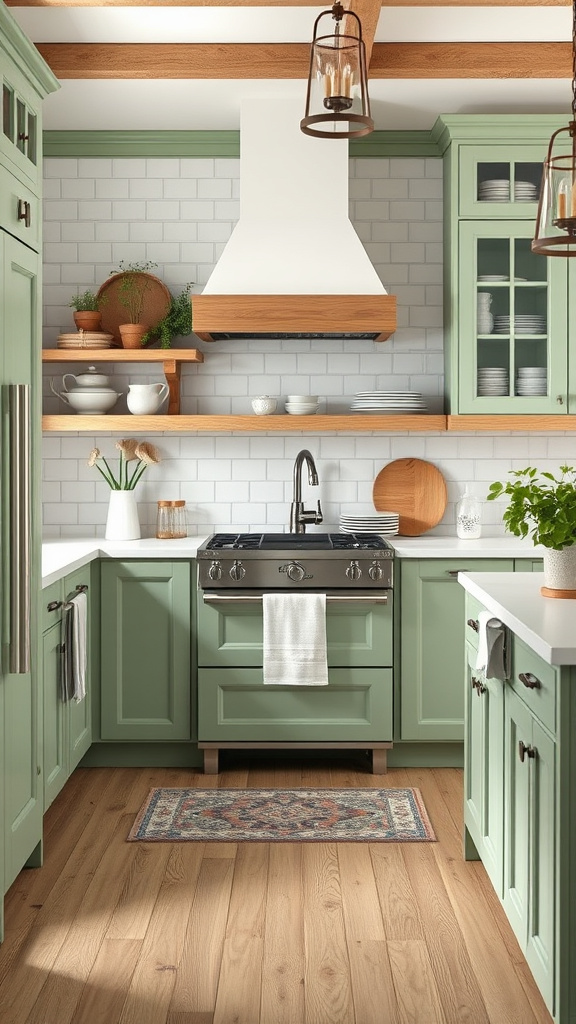 6. Farmhouse Sage Green Touches
