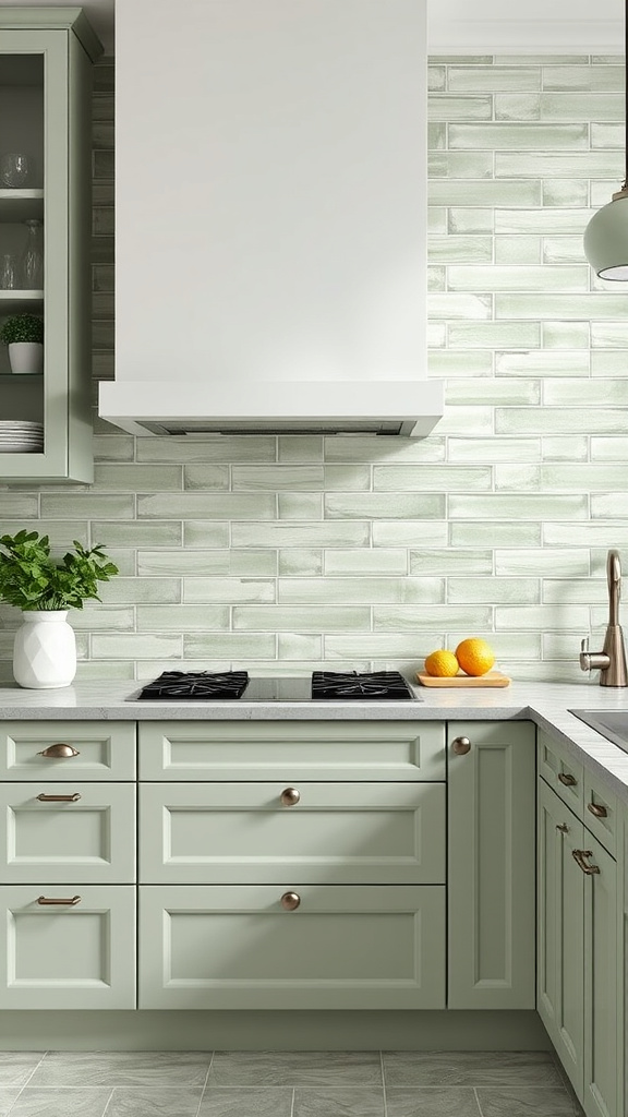7. Seamless Sage Green Tiles