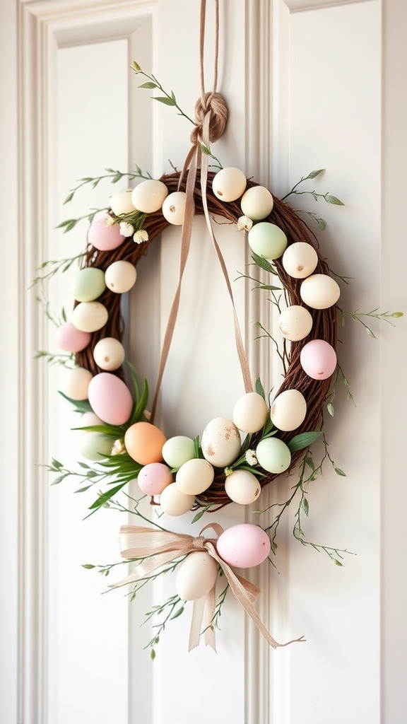 5. Classic Pastel Egg Wreaths