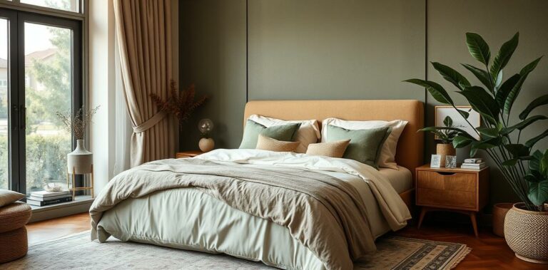 28 Gorgeous Green Brown Beige Bedroom Combos for Warmth