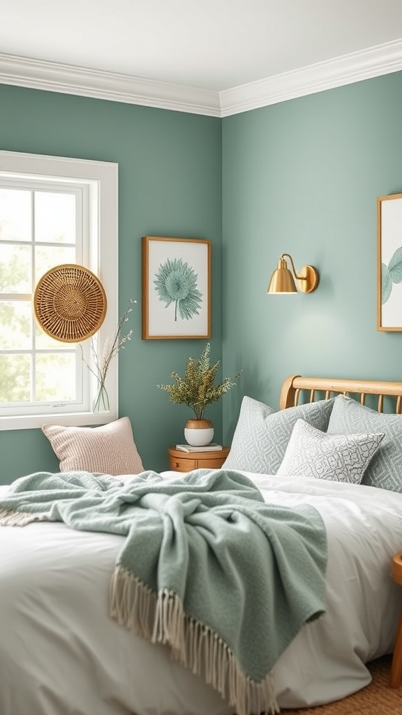 23. Cozy Coastal Sea Green Nook