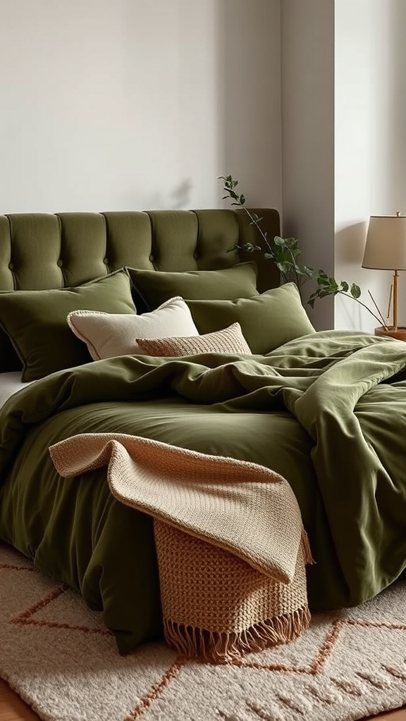 25. Plush Olive Green Comfort